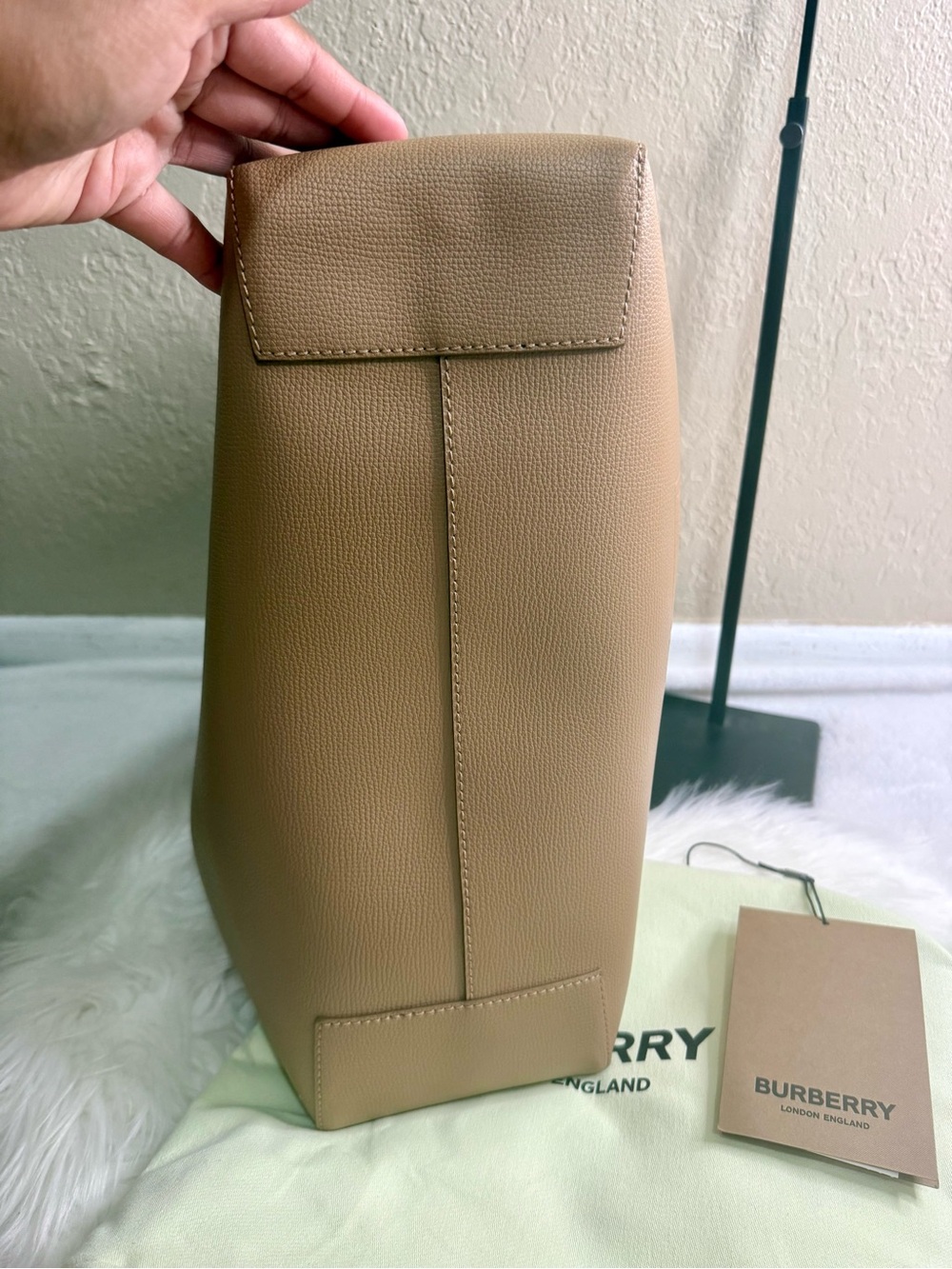 NWOT Burberry Embossed monogram Tote - Picture 12 of 12